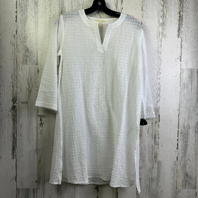 White Tunic Long Sleeve Eileen Fisher, Size Xs Masculine Men's Thick