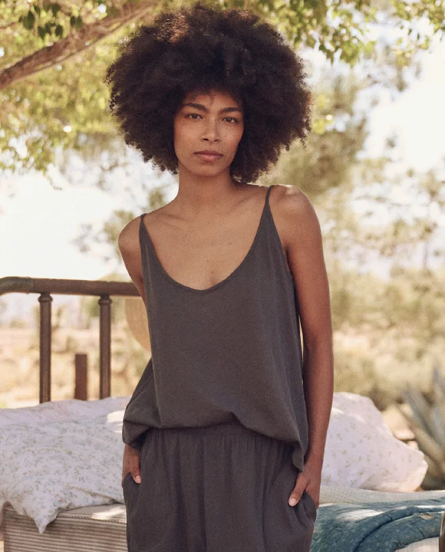 The Sleep Cami Tank. -- Washed Black Earthy Men's Hemp