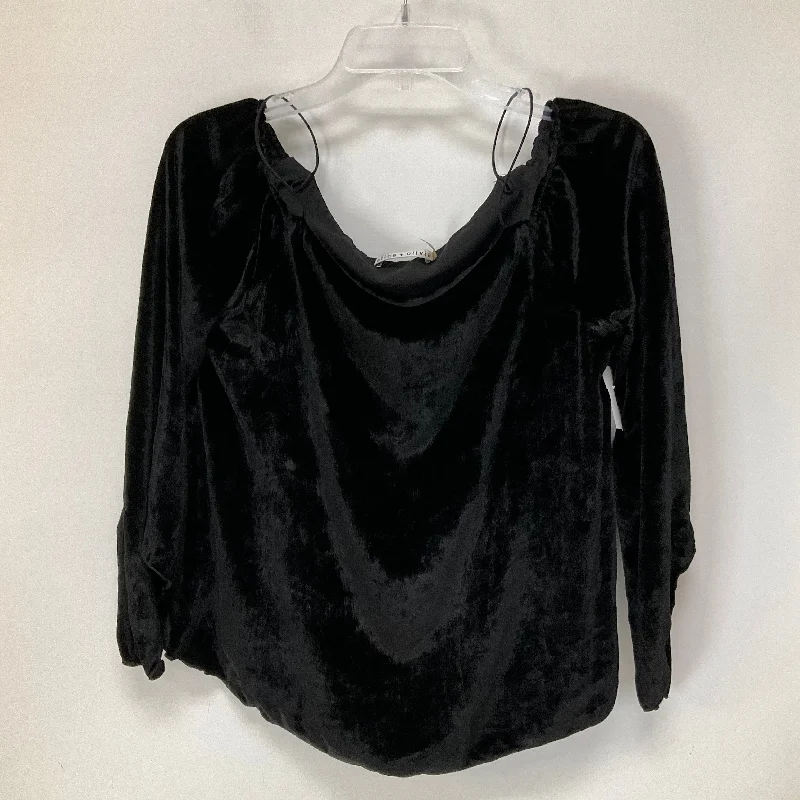 Black Top Long Sleeve Alice + Olivia, Size S Bold Men's Animal