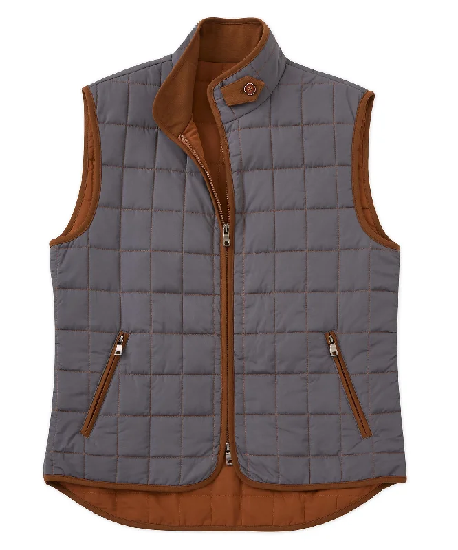 Box-Quilted Vest Relaxed Men's Beach