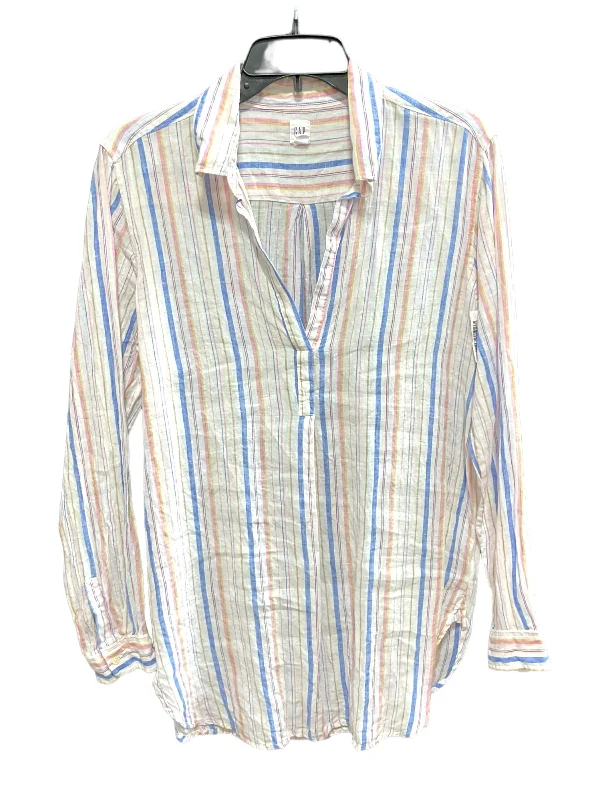 Pink Blue Top Long Sleeve Gap, Size M Elegant Men's Cashmere
