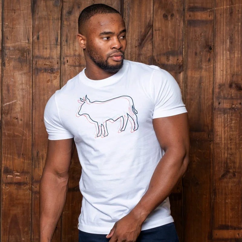 Triple Outline Nguni Crew Tee Pelican Refined Men's European