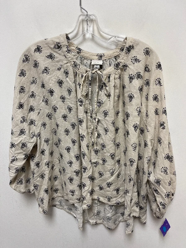 Cream Top Long Sleeve A New Day, Size Xl Refined Men's Velvet