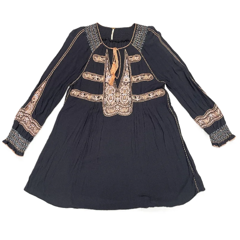 Navy Tunic Long Sleeve By Free People, Size: S Laid