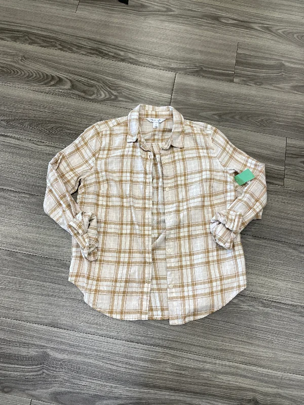 Plaid Pattern Top Long Sleeve Old Navy, Size M Hip Men's Urban