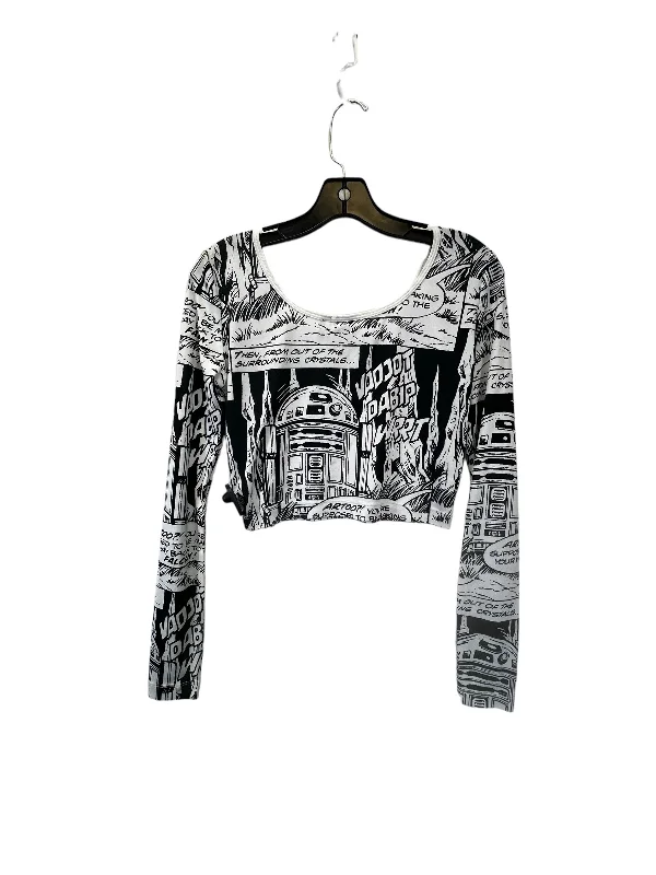 Black & White Top Long Sleeve Cmc, Size L Edgy Men's Punk
