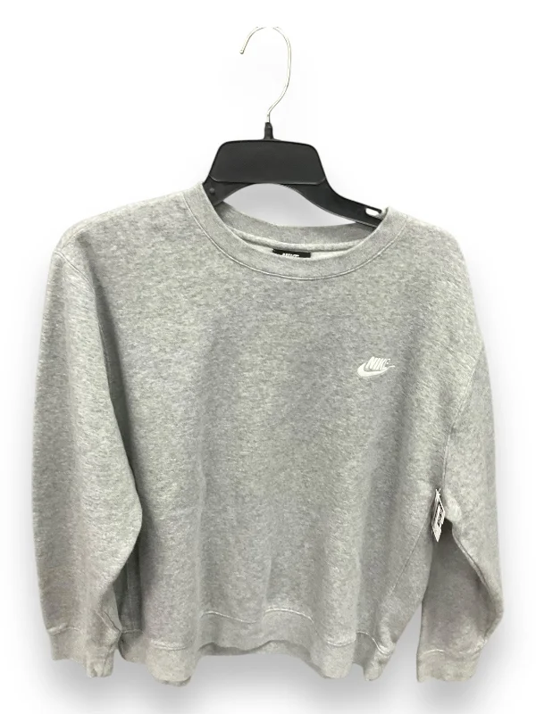 Sweatshirt Crewneck By Nike In Grey, Size: L Monochromatic Office Style