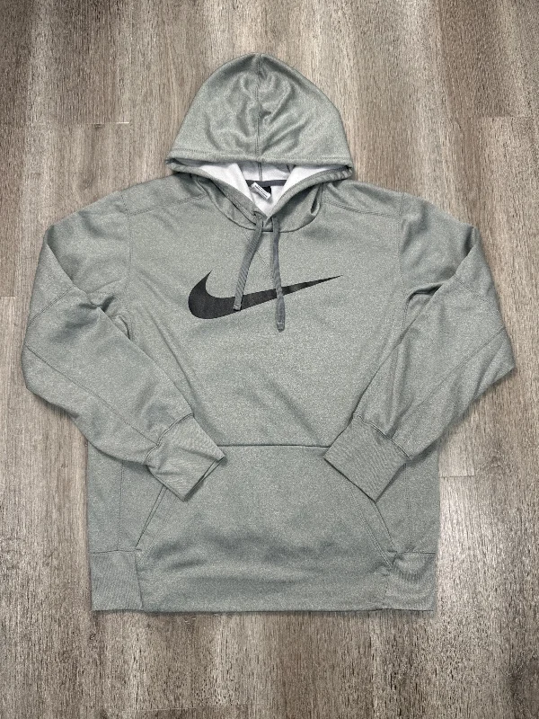 Sweatshirt Hoodie By Nike Apparel In Grey, Size: M Streetwear Style