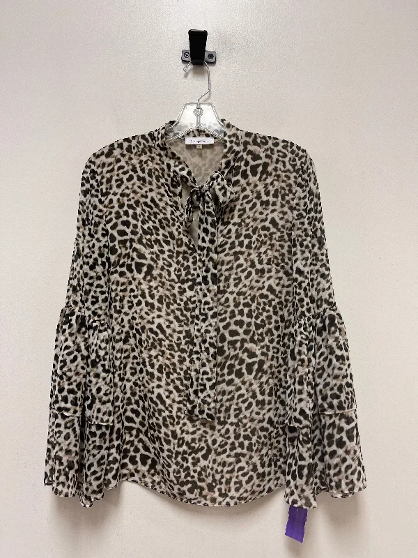 Animal Print Top Long Sleeve Calvin Klein, Size Xs Stylish Men's Neon