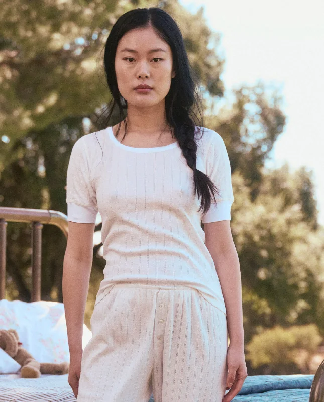 The Pointelle Ballet Tee. -- White Rugged Men's Outdoor 