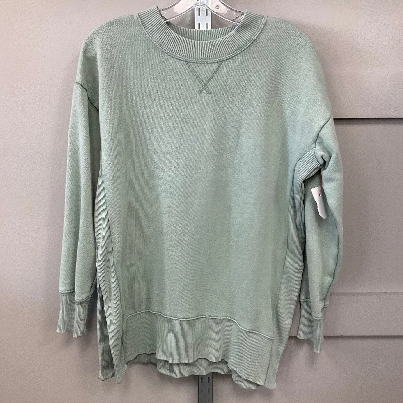Sweatshirt Crewneck By Aerie In Green, Size: Xs Polished Men's Satin