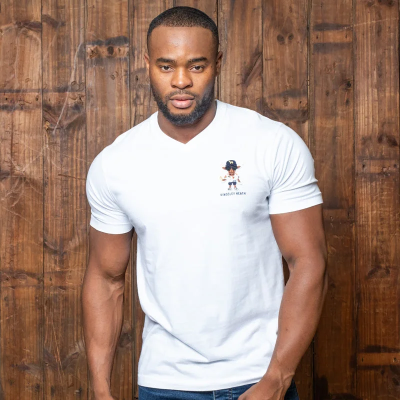 Beach Time Nguni V-Neck Tee Pelican Monochromatic All