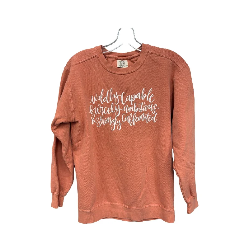 Sweatshirt Crewneck By Comfort Colors In Orange, Size: S Hip Men's Retro