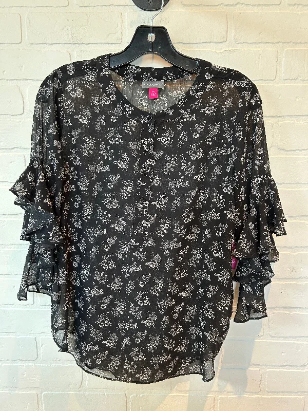 Black & White Top 3/4 Sleeve Vince Camuto, Size Xs Cozy Men's Winter