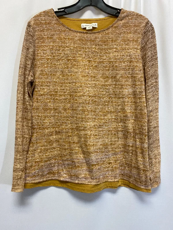 Yellow Top Long Sleeve Coldwater Creek, Size M Dynamic Men's High